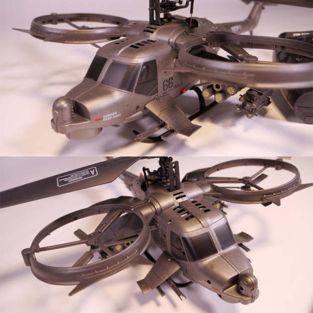 FX066 2.4G 4CH Apache Armed Helicopter Model Military RC Helicopter Model -RTF Version