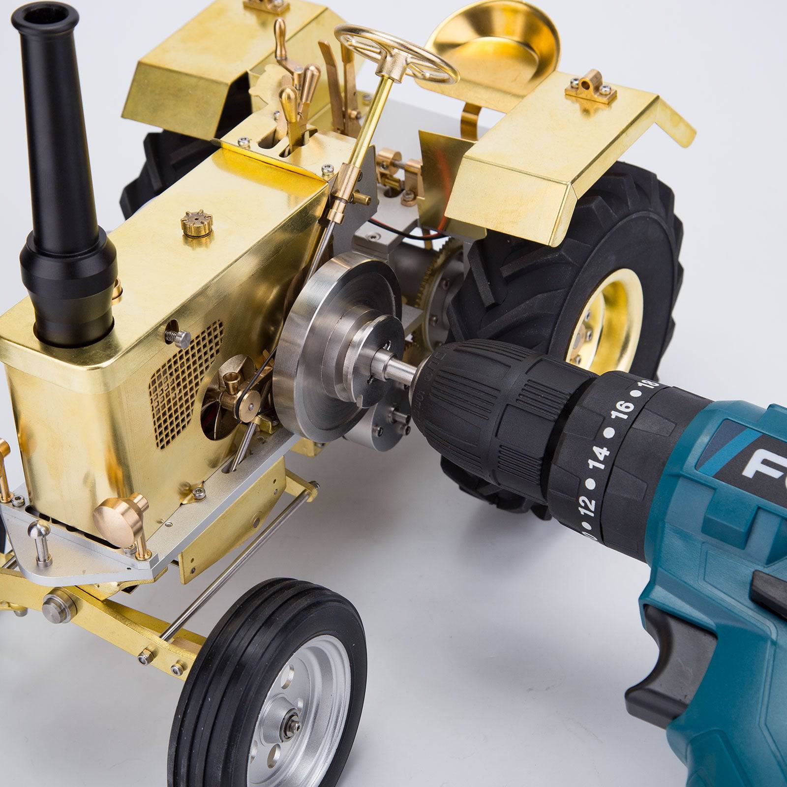 Gas-Powered Agricultural Farm Tractor Model