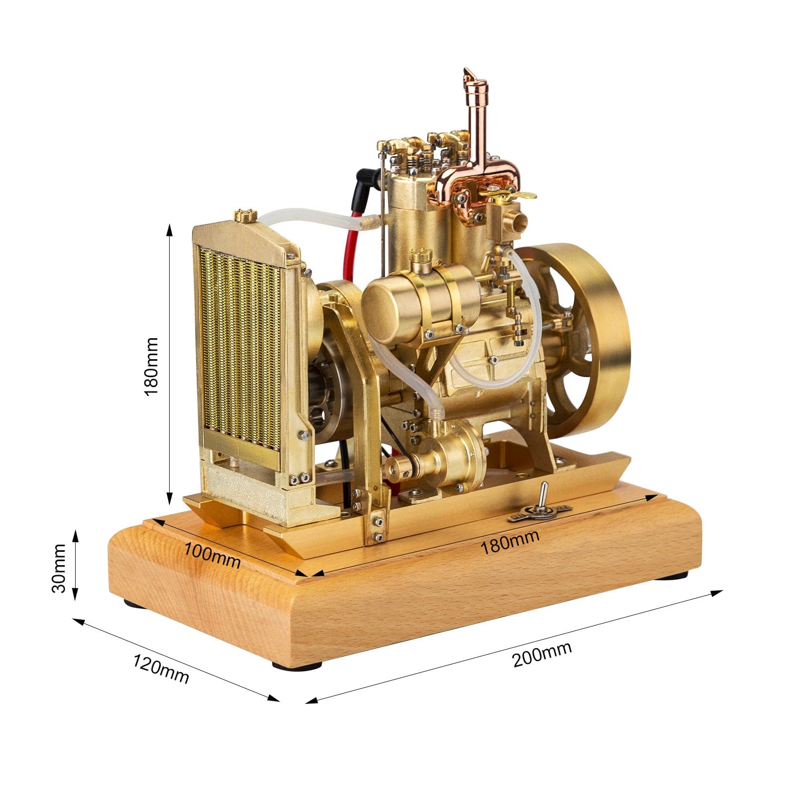 H74 5cc 4-Stroke 2-Cylinder Water Cooled Gasoline Internal Combustion Engine Model