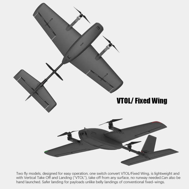 HEEWING Cruza T2 VTOL 2.4G EPP Fixed-Wing RC Aircraft with FPV Camera Mount and Flight Controller