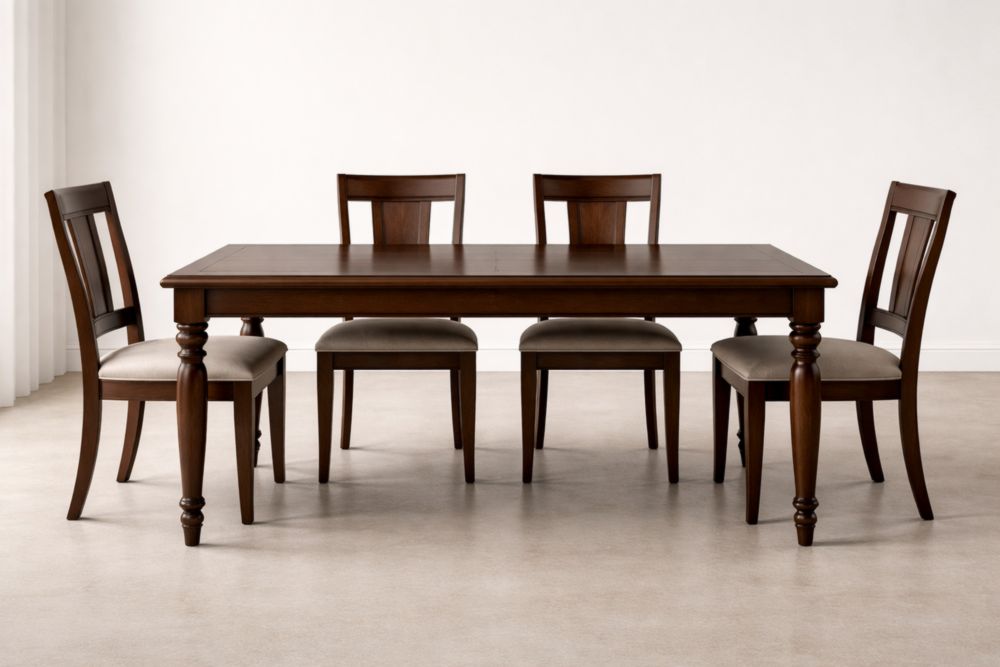 Table à manger en bois avec 4 chaises