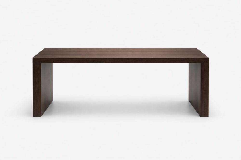 Table en bois de chêne massif marron 180 cm