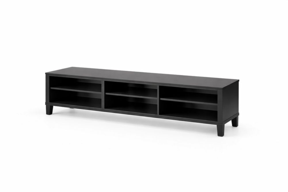 Meuble TV en MDF Noir 160x40x45 cm