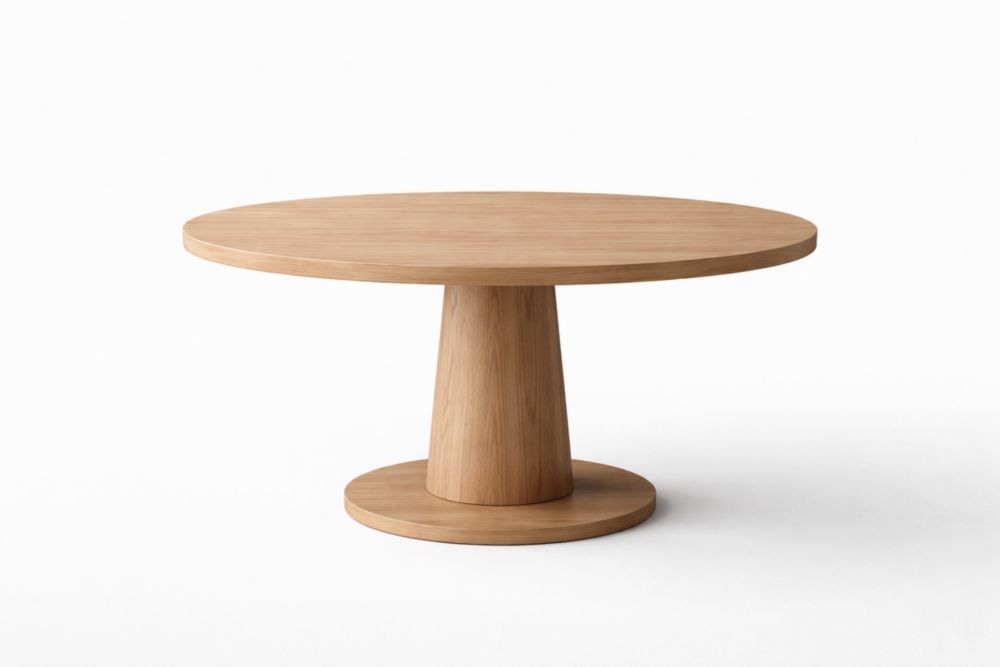 Table à manger ronde en chêne