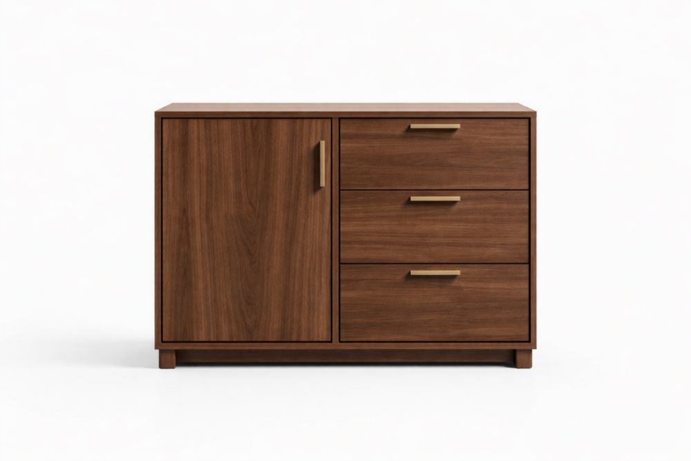 Buffet en Bois avec Trois Tiroirs et Une Porte