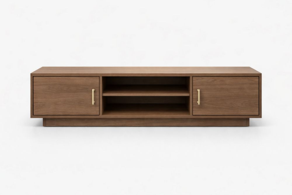 Meuble TV en bois d'ingénierie avec rangement 180x40x50 cm