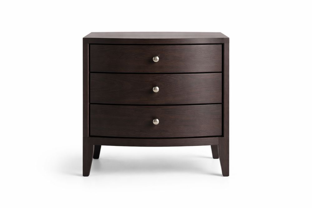Commode 3 tiroirs en bois Marron foncé