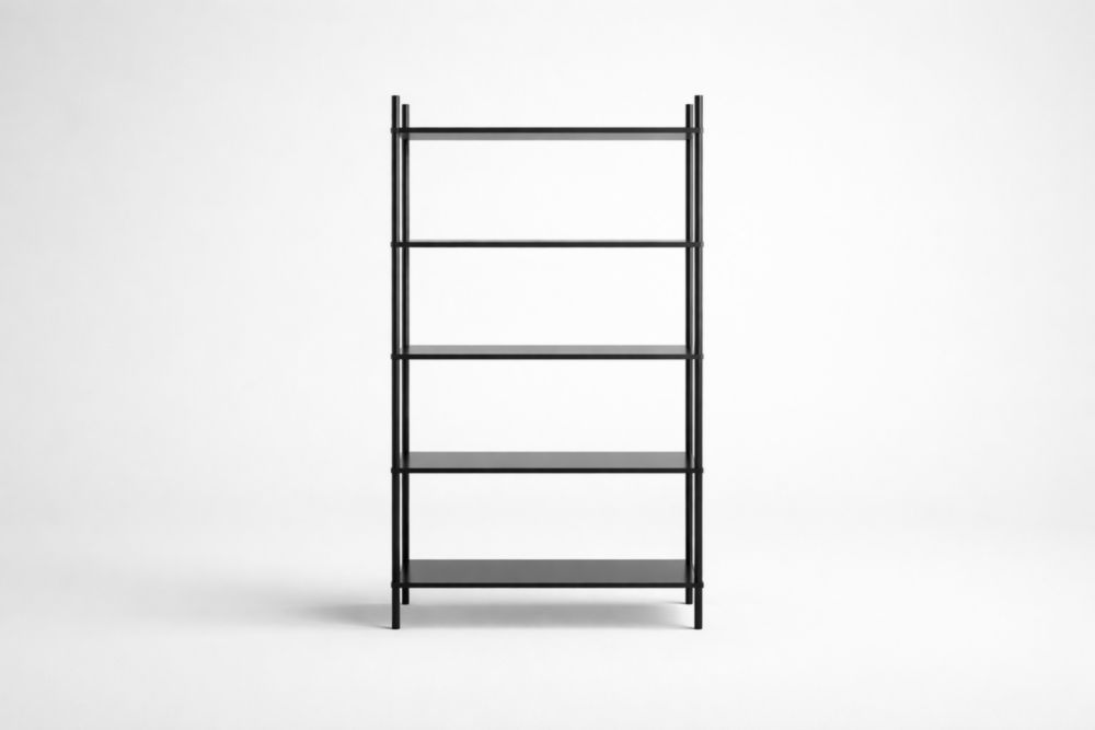 Scaffale in Metallo Nero 180x80x35 cm-Nestelivo
