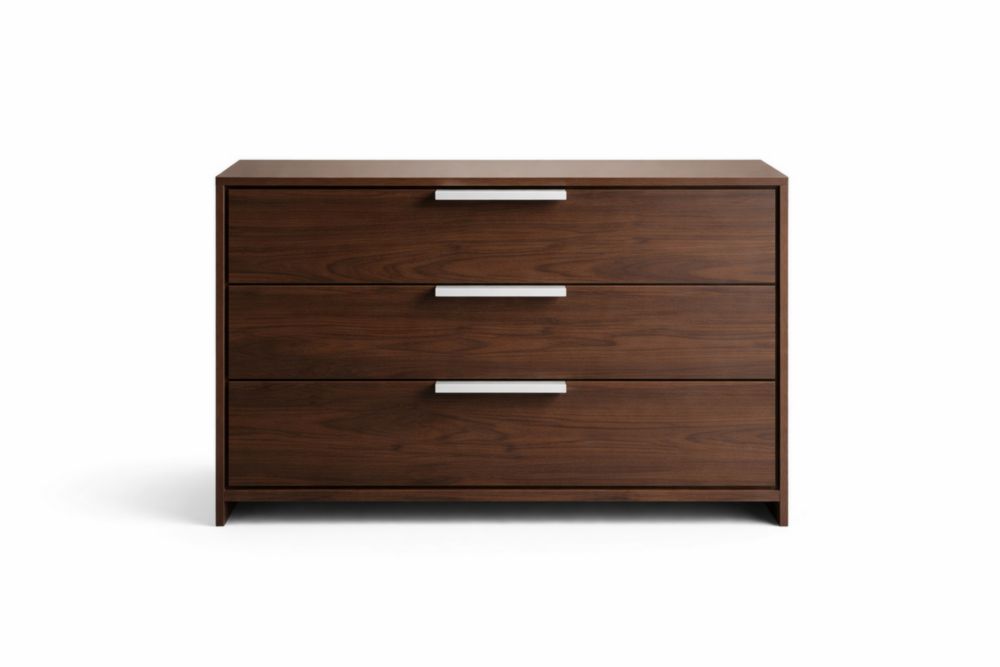 Cassettiera a 3 cassetti in legno marrone 80x40x70 cm-Nestelivo