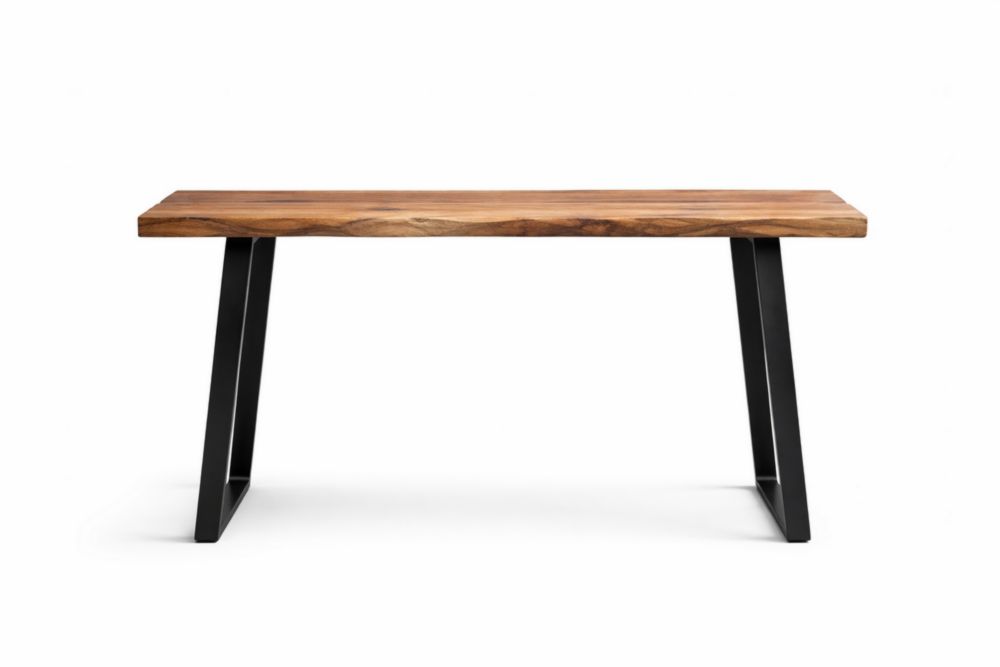 Tavolo in legno massello e acciaio-Nestelivo