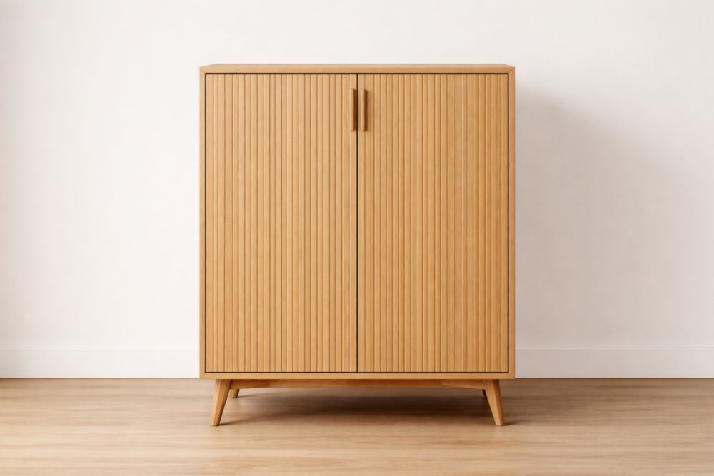 Armadietto in Legno con Ante e Ripiani 90x40x120 cm-Nestelivo