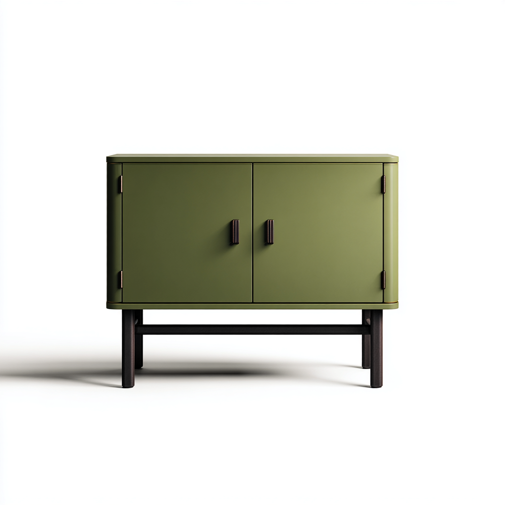 Meuble à chaussures - métal-bois - 75x35x80 cm - vert - design moderne-Pinegetly