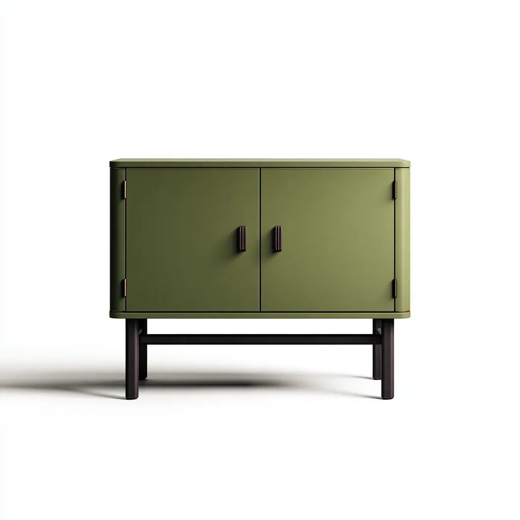 Meuble à chaussures - métal-bois - 75x35x80 cm - vert - design moderne-Pinegetly