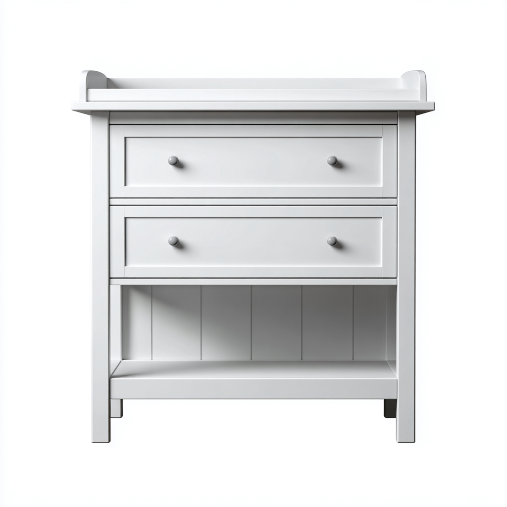 Commode - bois - 85x45x95 cm - blanc - style classique-Pinegetly