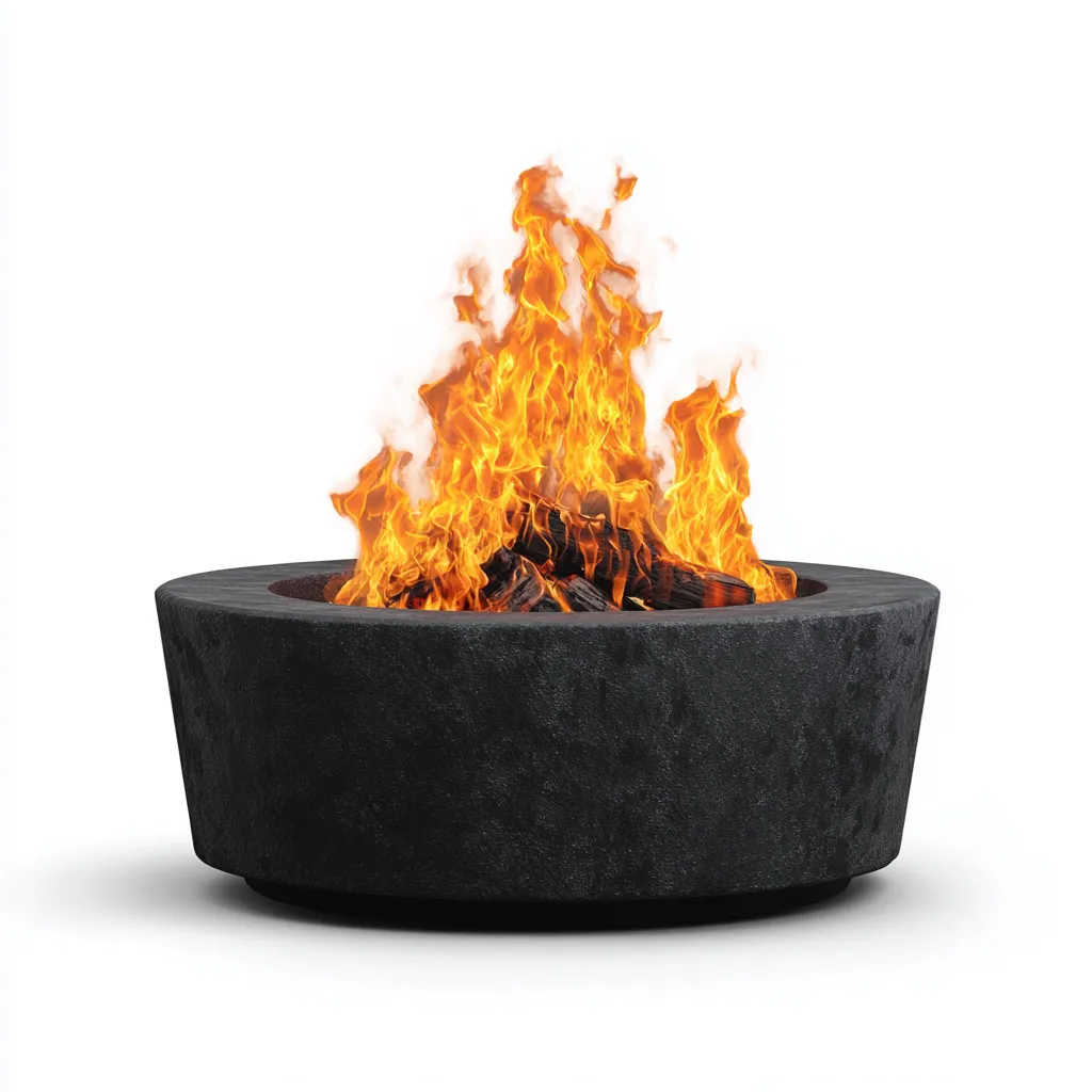 Chauffage extérieur - pierre - 90x90x38 cm - noir - style contemporain-Pinegetly