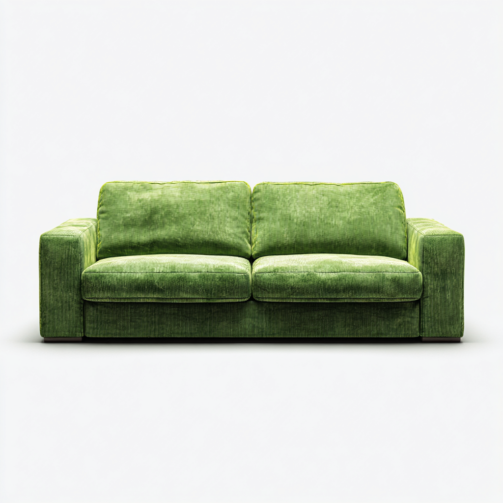 Canapé droit - Tissu - 210x92x84 cm - Vert - Style contemporain-Pinegetly