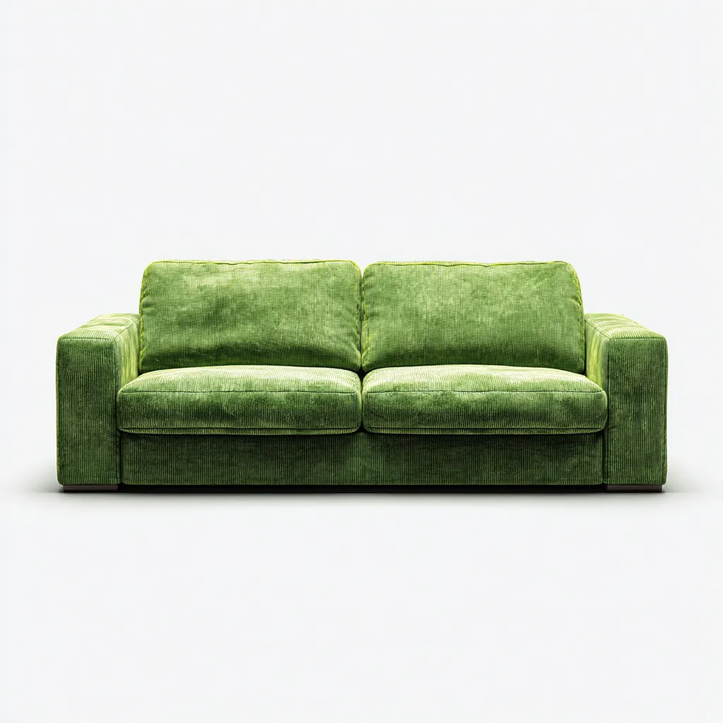 Canapé droit - Tissu - 210x92x84 cm - Vert - Style contemporain-Pinegetly