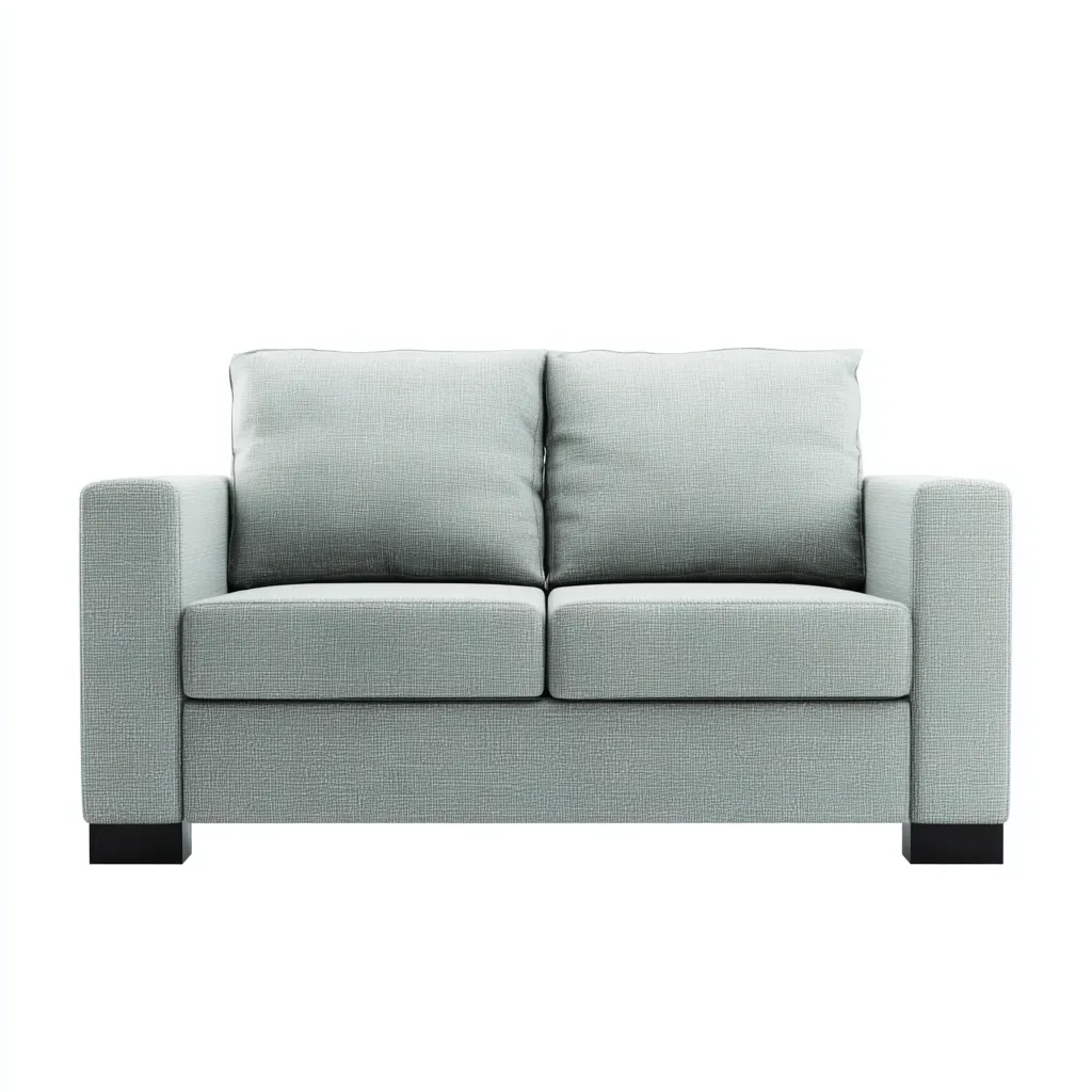 Canapé droit - Tissu - 170x88x85 cm - Gris clair - Style contemporain-Pinegetly