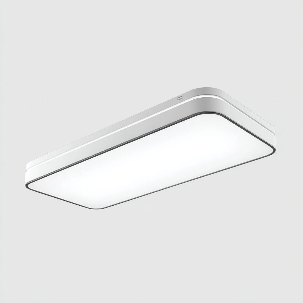 Plafonnier - aluminium - 60x30x5 cm - blanc - moderne-Pinegetly