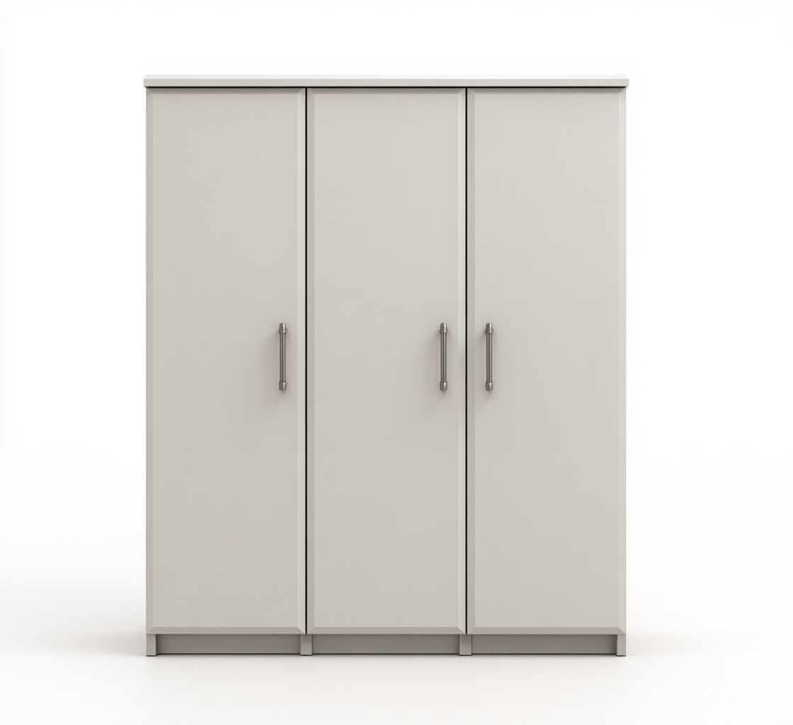 Armoire - MDF - 121x53x182 cm - Gris clair - Design moderne-Pinegetly