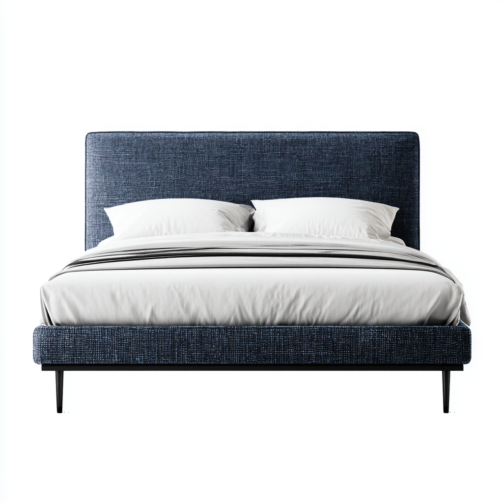 Letto matrimoniale in tessuto 200x180x105 cm - blu - adatto alla camera da letto - design moderno-Casamybase