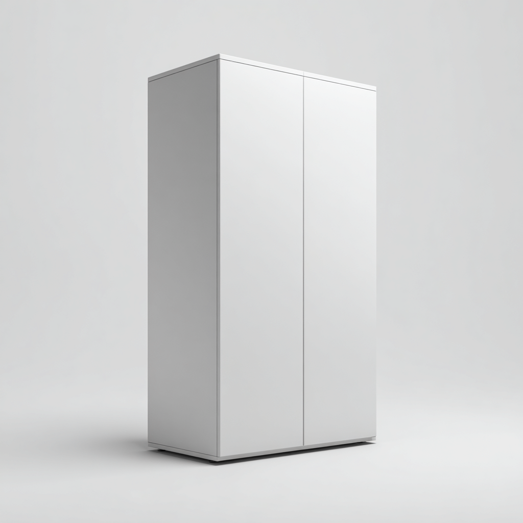 Armadio in legno 195x90x55 cm - bianco - design moderno - adatto al soggiorno-Casamybase