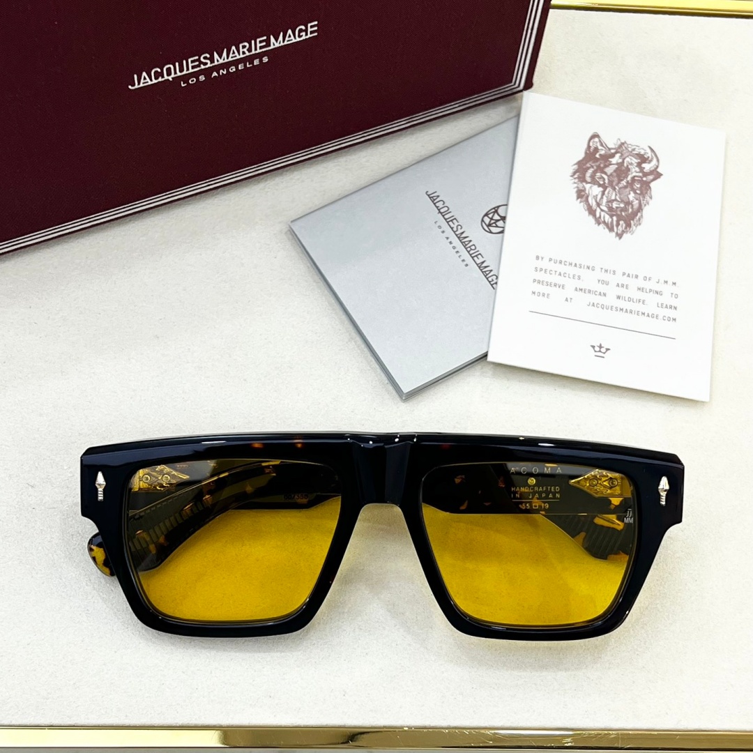 JACQUES MARIE MAGE ACOMA Men's Square Tortoise UV400 Sunglasses Prescription