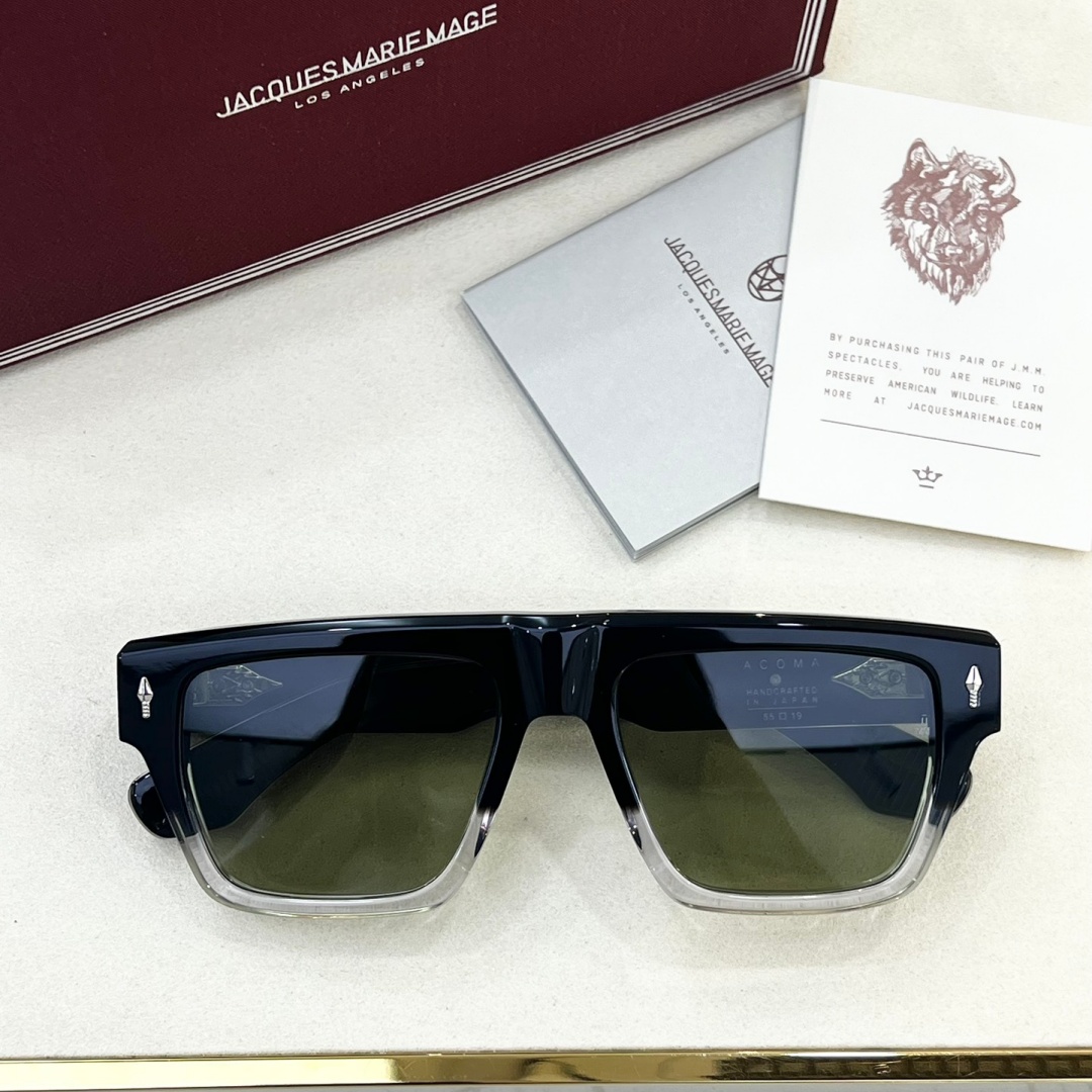 JACQUES MARIE MAGE ACOMA Men's Square Tortoise UV400 Sunglasses Prescription