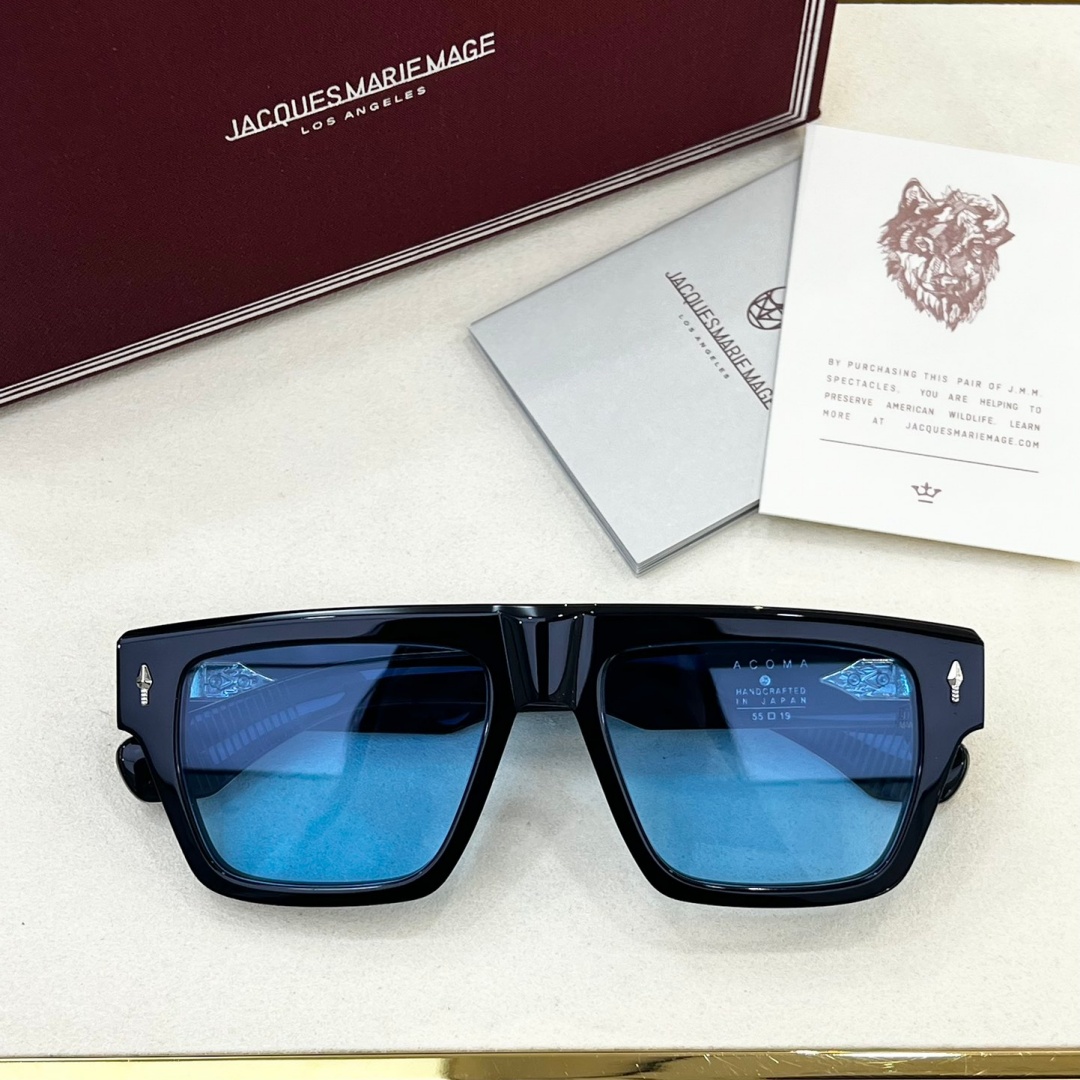 JACQUES MARIE MAGE ACOMA Men's Square Tortoise UV400 Sunglasses Prescription