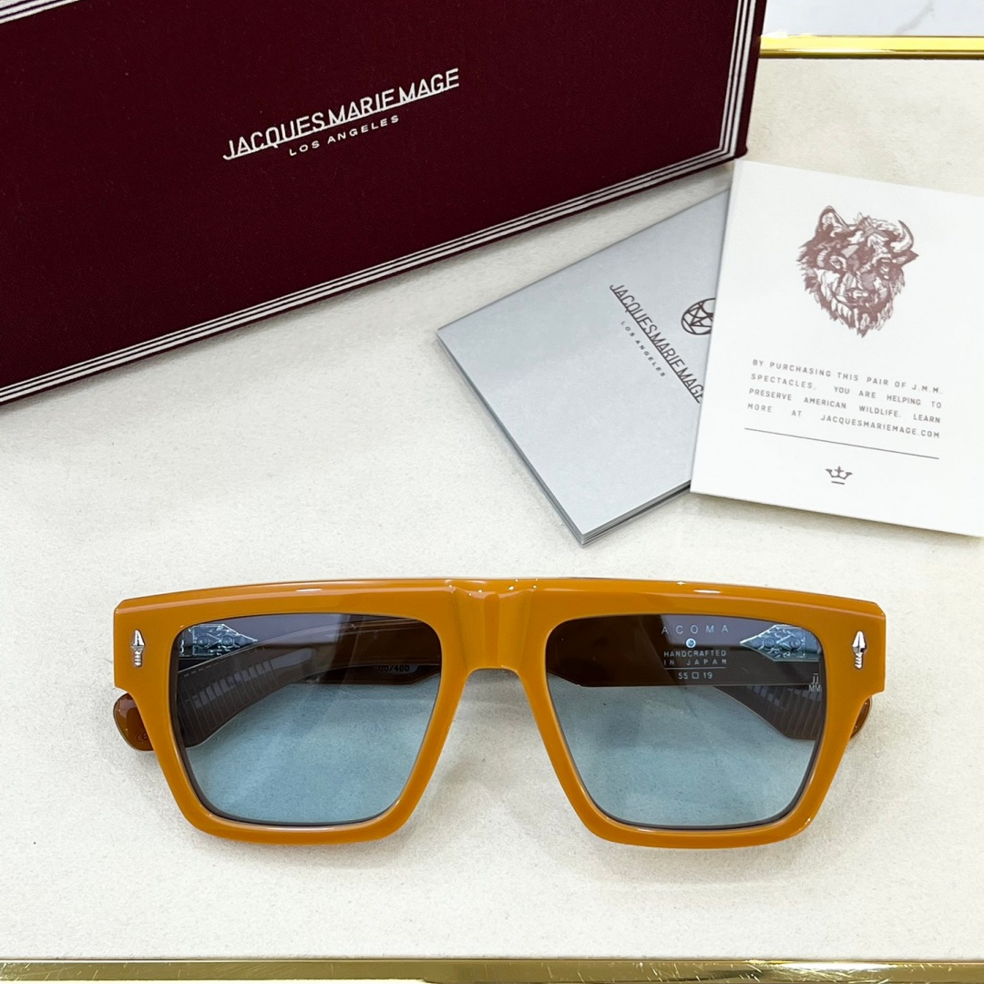 JACQUES MARIE MAGE ACOMA Men's Square Tortoise UV400 Sunglasses Prescription