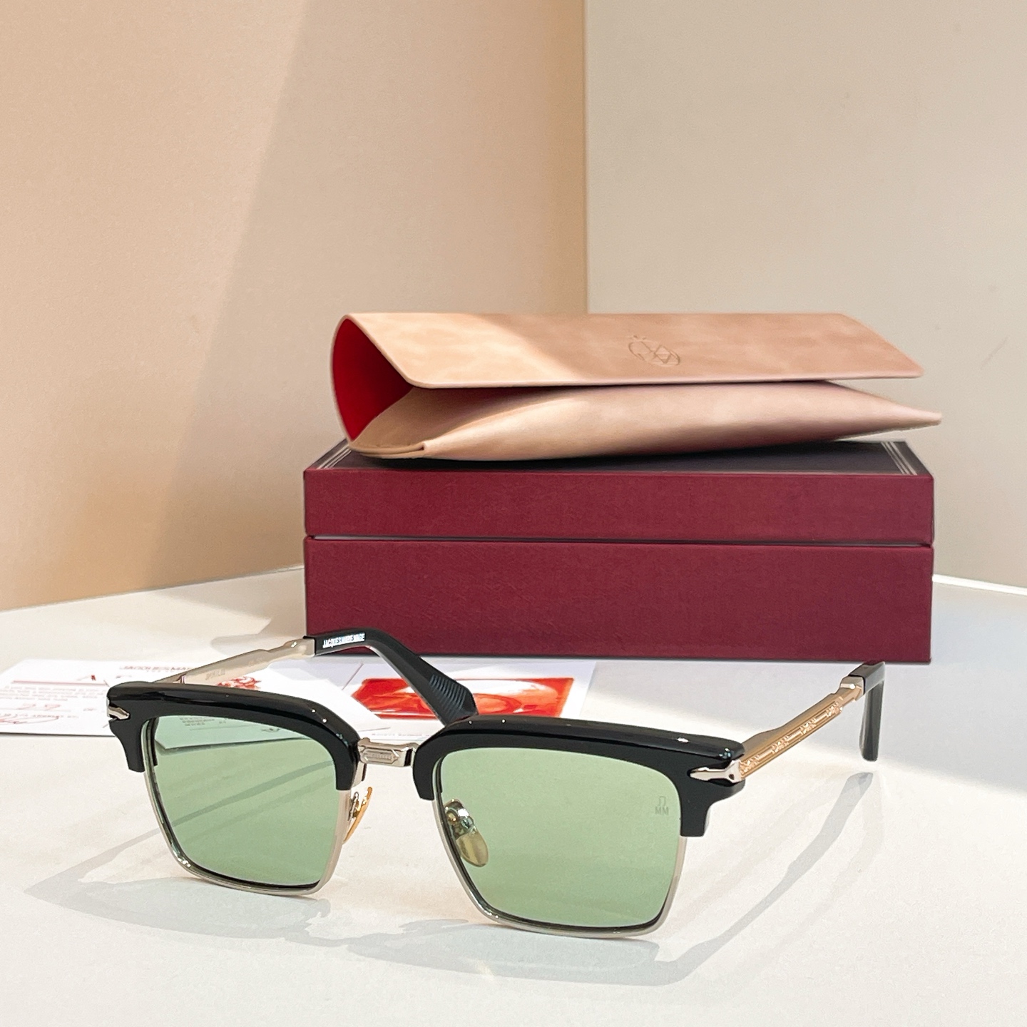 JACQUES MARIE MAGE ALIN Men's Women's Square Acetate Titanium Sunglasses UV400 Prescription