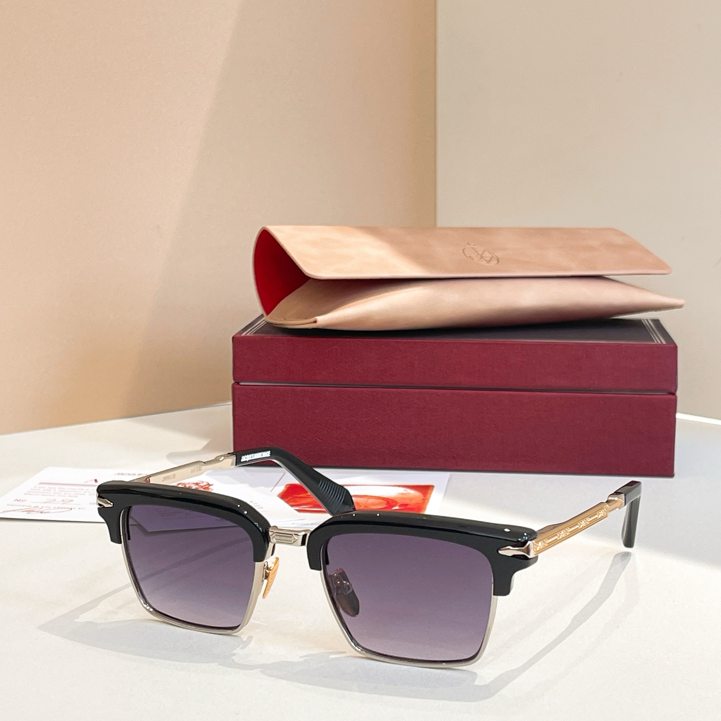 JACQUES MARIE MAGE ALIN Men's Women's Square Acetate Titanium Sunglasses UV400 Prescription