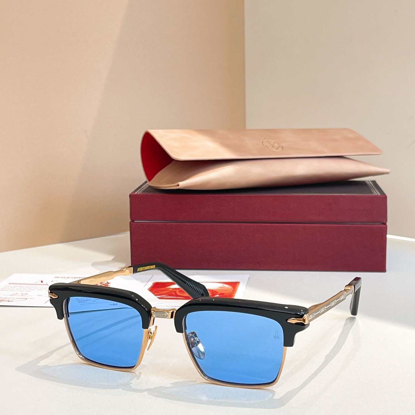 JACQUES MARIE MAGE ALIN Men's Women's Square Acetate Titanium Sunglasses UV400 Prescription