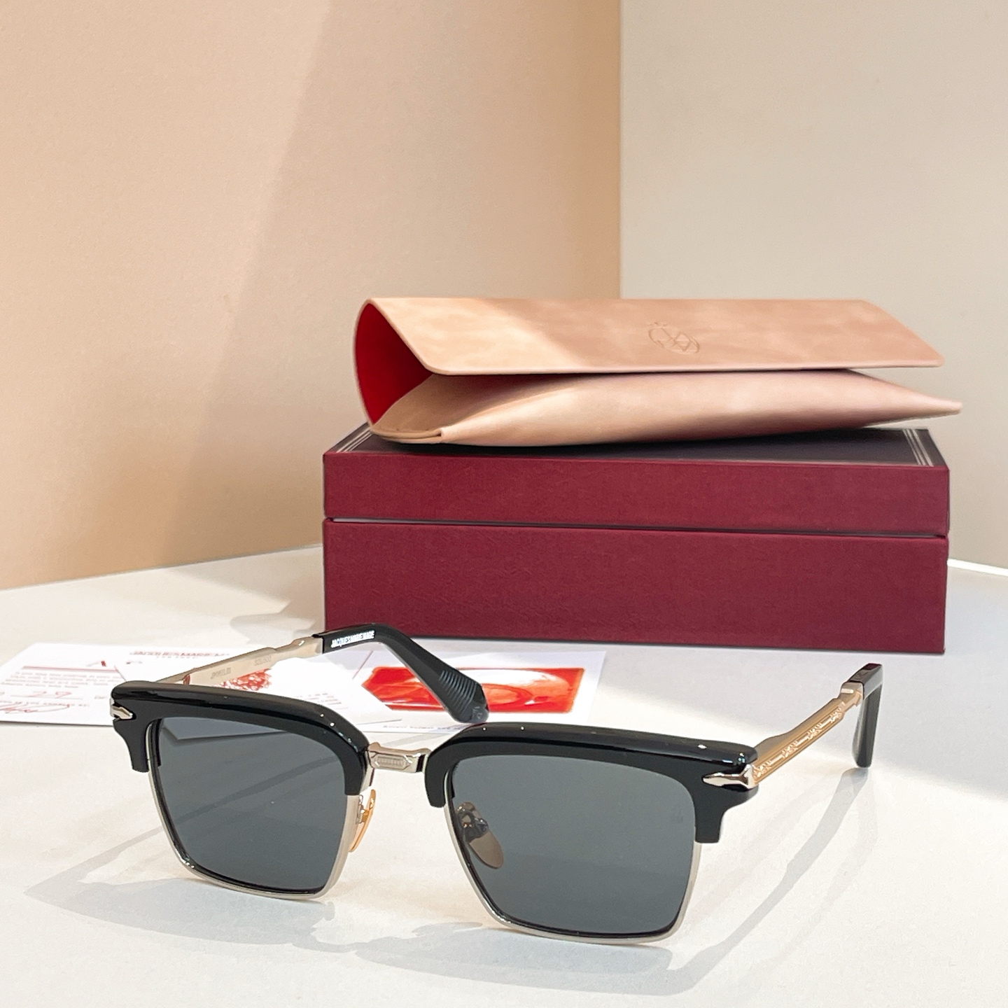 JACQUES MARIE MAGE ALIN Men's Women's Square Acetate Titanium Sunglasses UV400 Prescription