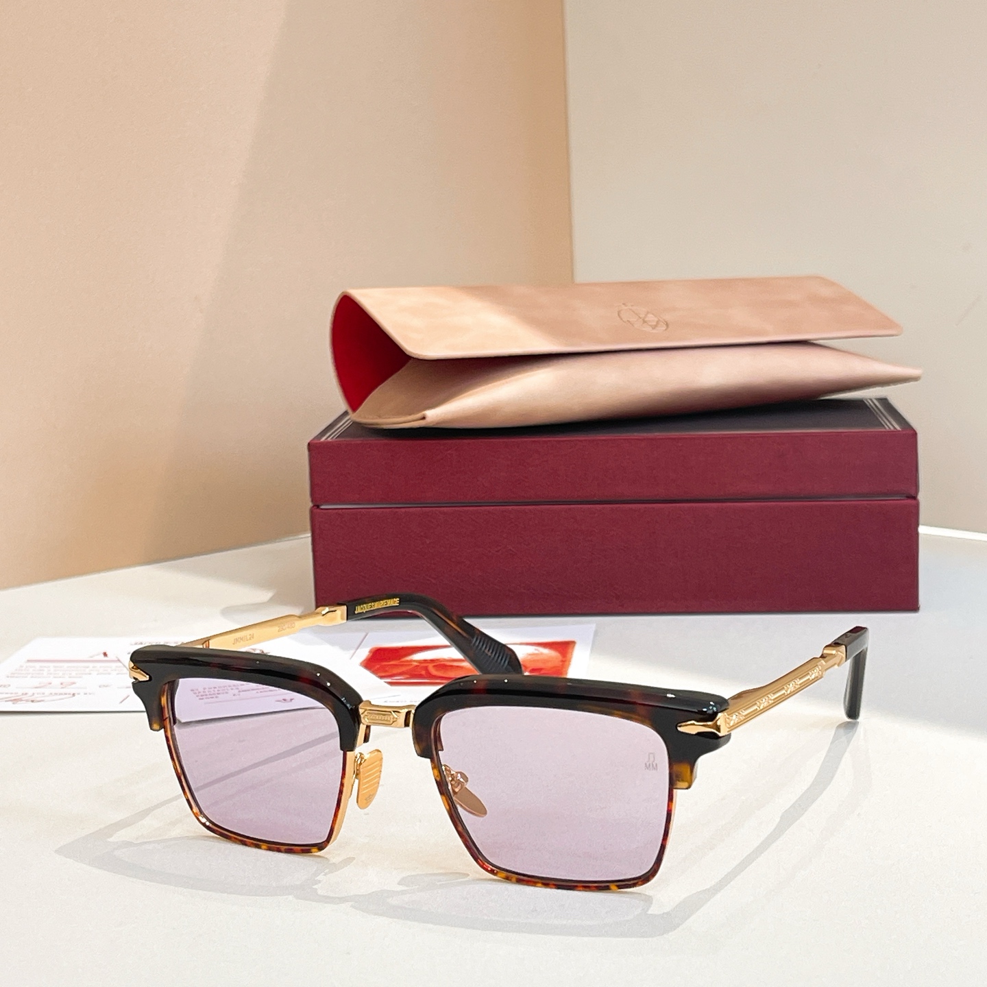 JACQUES MARIE MAGE ALIN Men's Women's Square Acetate Titanium Sunglasses UV400 Prescription