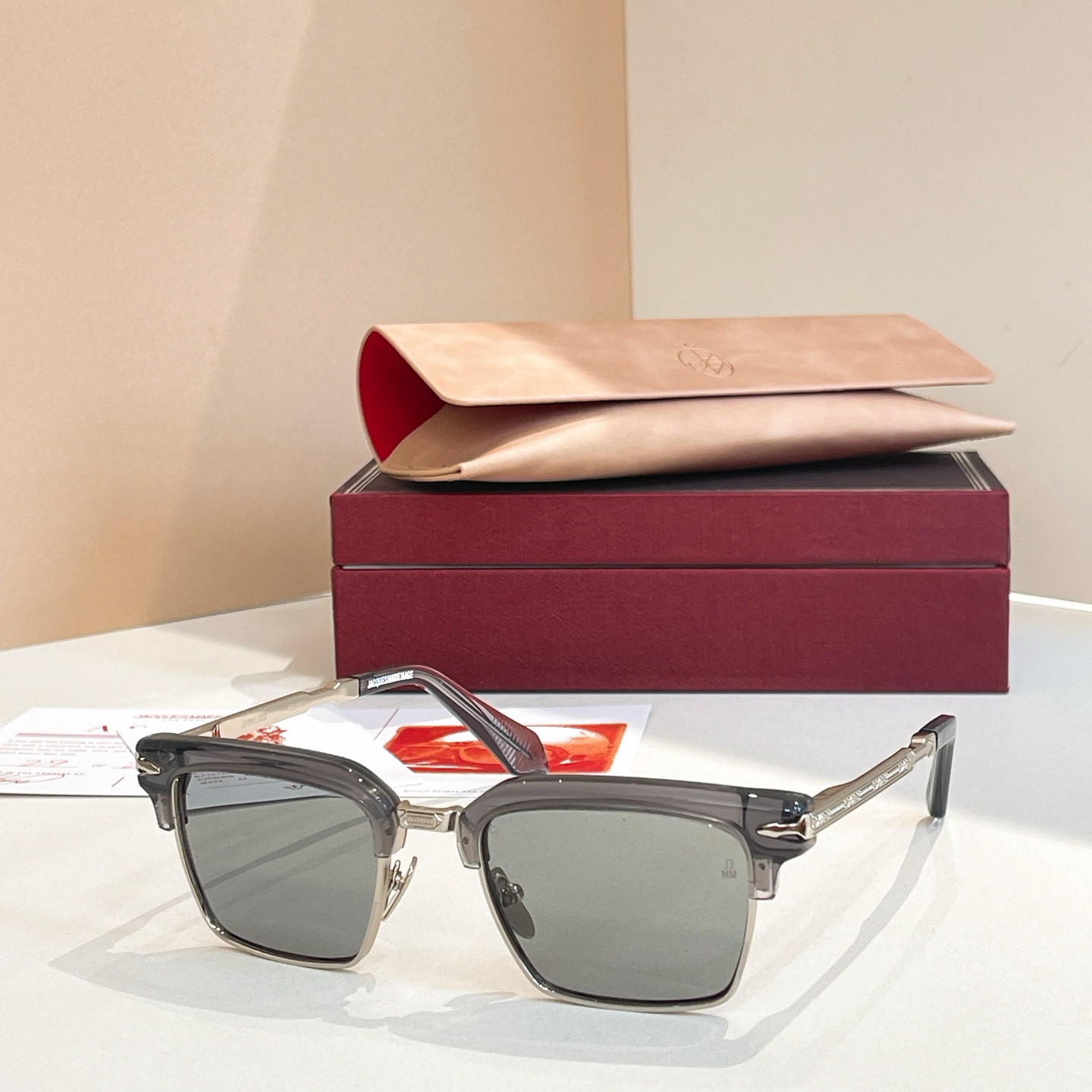 JACQUES MARIE MAGE ALIN Men's Women's Square Acetate Titanium Sunglasses UV400 Prescription