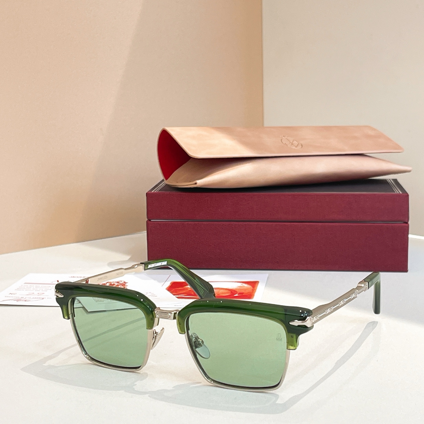 JACQUES MARIE MAGE ALIN Men's Women's Square Acetate Titanium Sunglasses UV400 Prescription