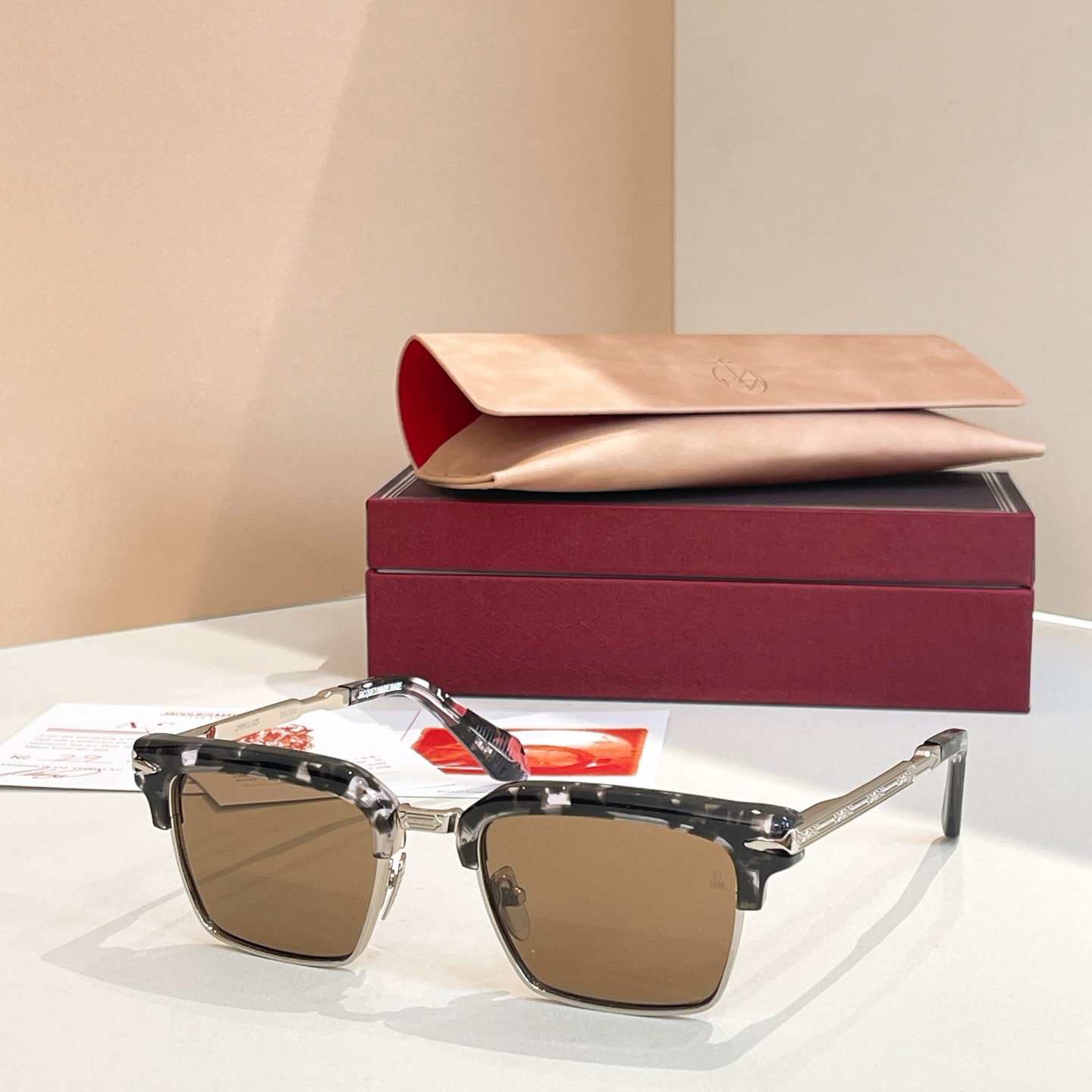 JACQUES MARIE MAGE ALIN Men's Women's Square Acetate Titanium Sunglasses UV400 Prescription