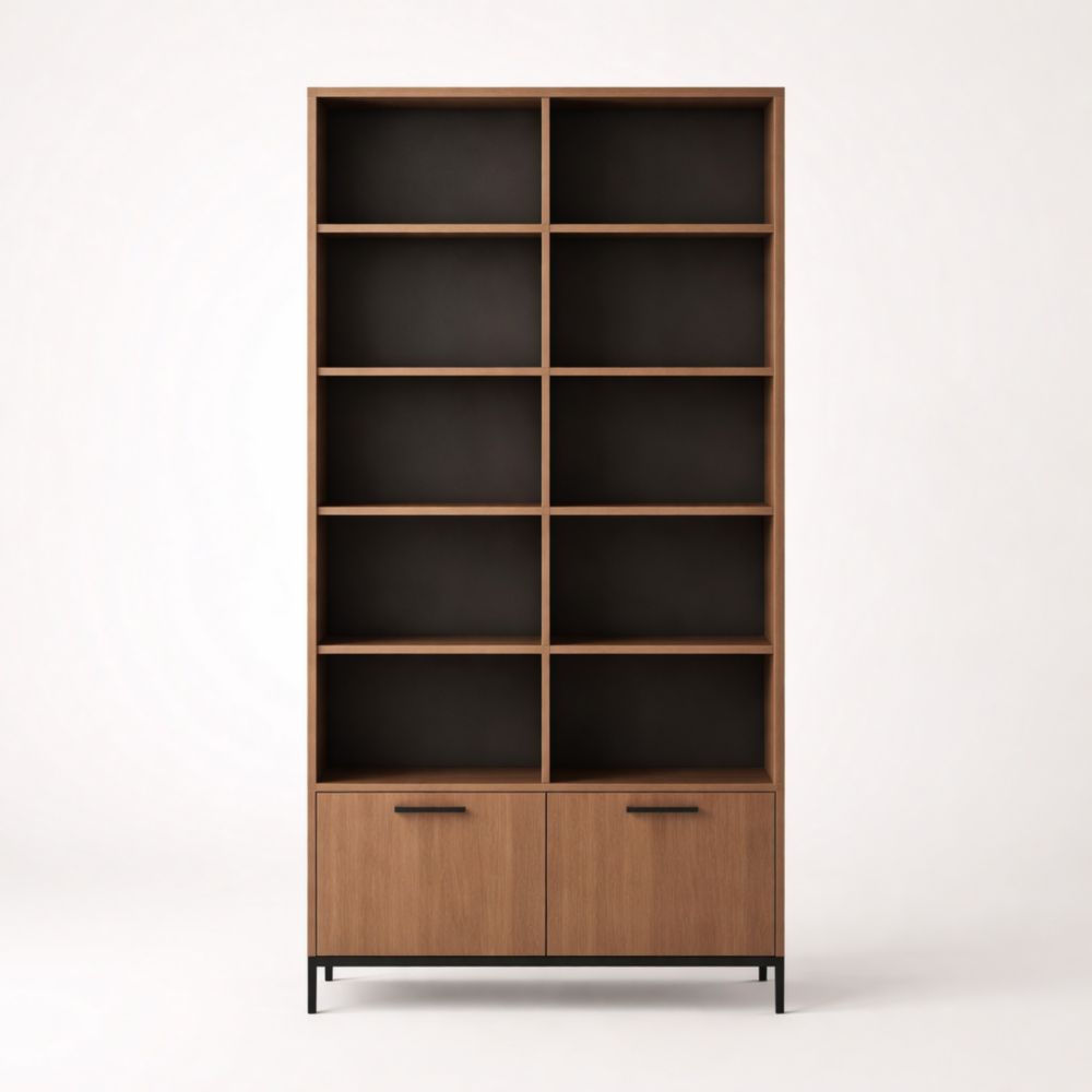 libreria in legno marrone-Aestivara