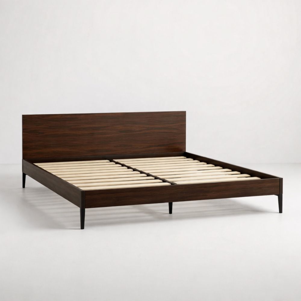 Struttura letto matrimoniale in noce 160x200 cm-Aestivara