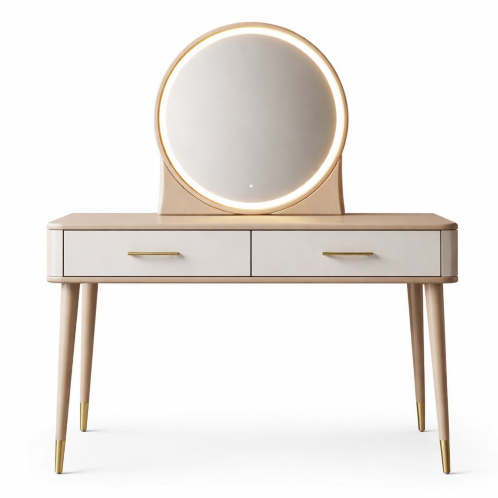 Tavolo da Trucco in Legno con Specchio LED-Aestivara