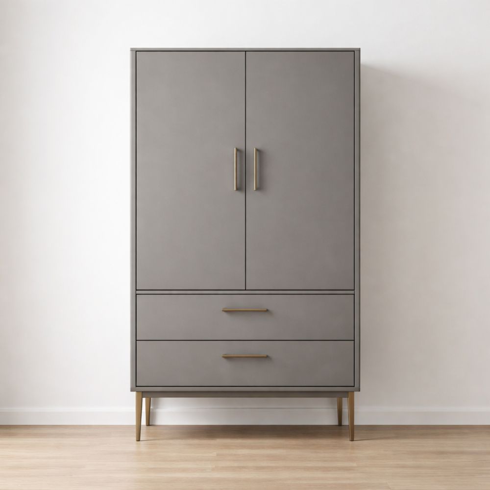 Armadio in Legno MDF con 2 Ante e 2 Cassetti-Aestivara