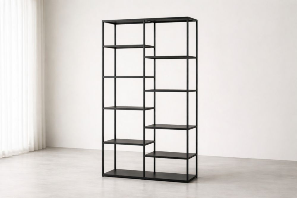 Scaffale in Acciaio Nero 180x90x30 cm-Decorivelo