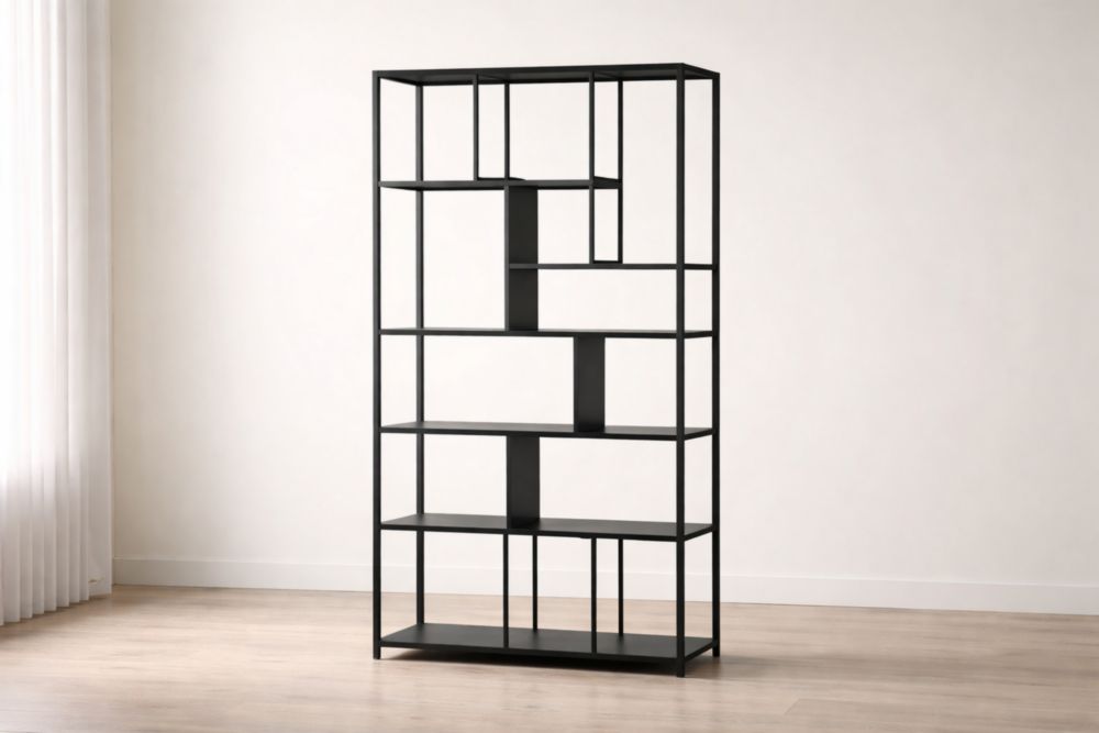 Libreria in Acciaio Nero-Decorivelo