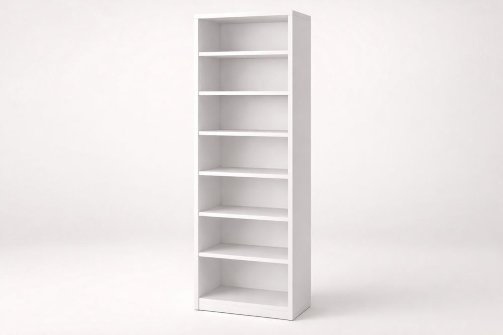 Scaffale libreria in legno ingegnerizzato bianco 190x60x24 cm-Decorivelo