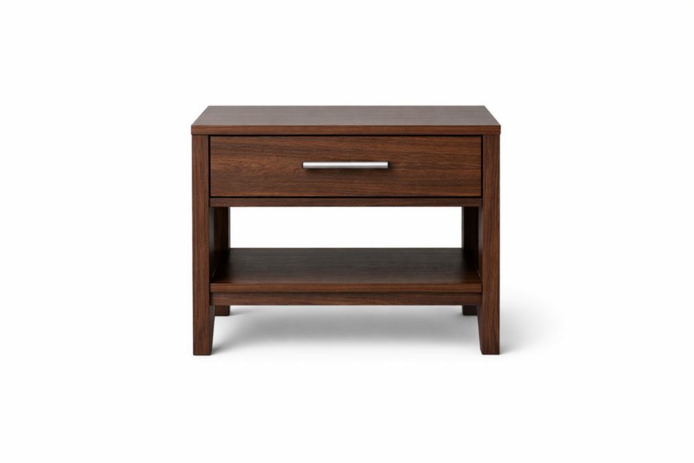 Comodino in MDF Marrone con Cassetto 50x40x60 cm-Decorivelo