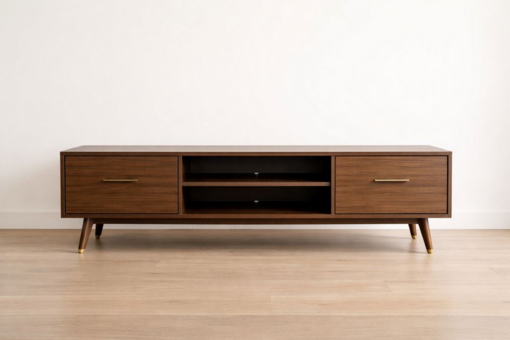 Mobile TV in laminato con cassetti e mensole-Decorivelo