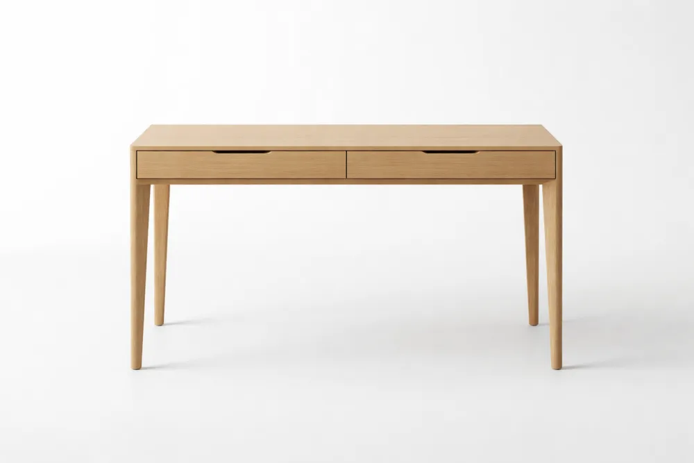 Bureau bois de chêne avec tiroirs 120x60x75 cm