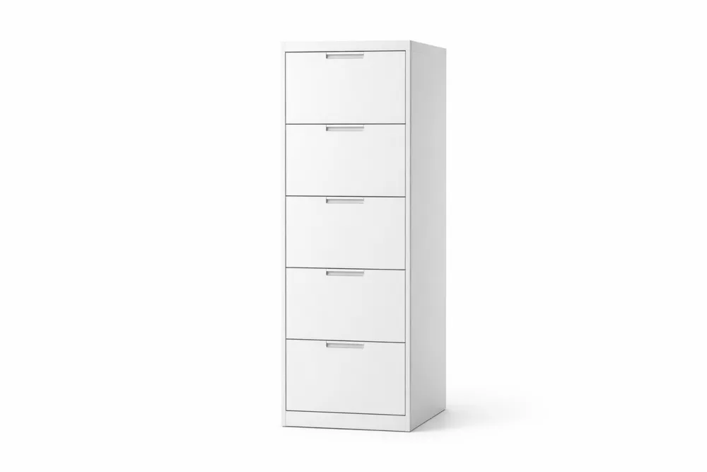 Armoire à Chaussures 5 Tiroirs Blanc Bois Mélaminé