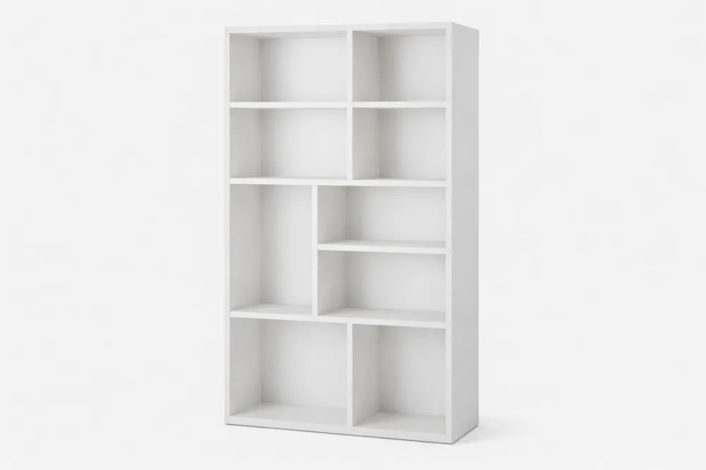 Bibliothèque en Bois Blanc 180x90x30 cm
